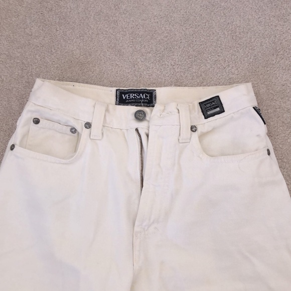 White Versace Straight Leg Jeans W26 - Picture 2 of 3